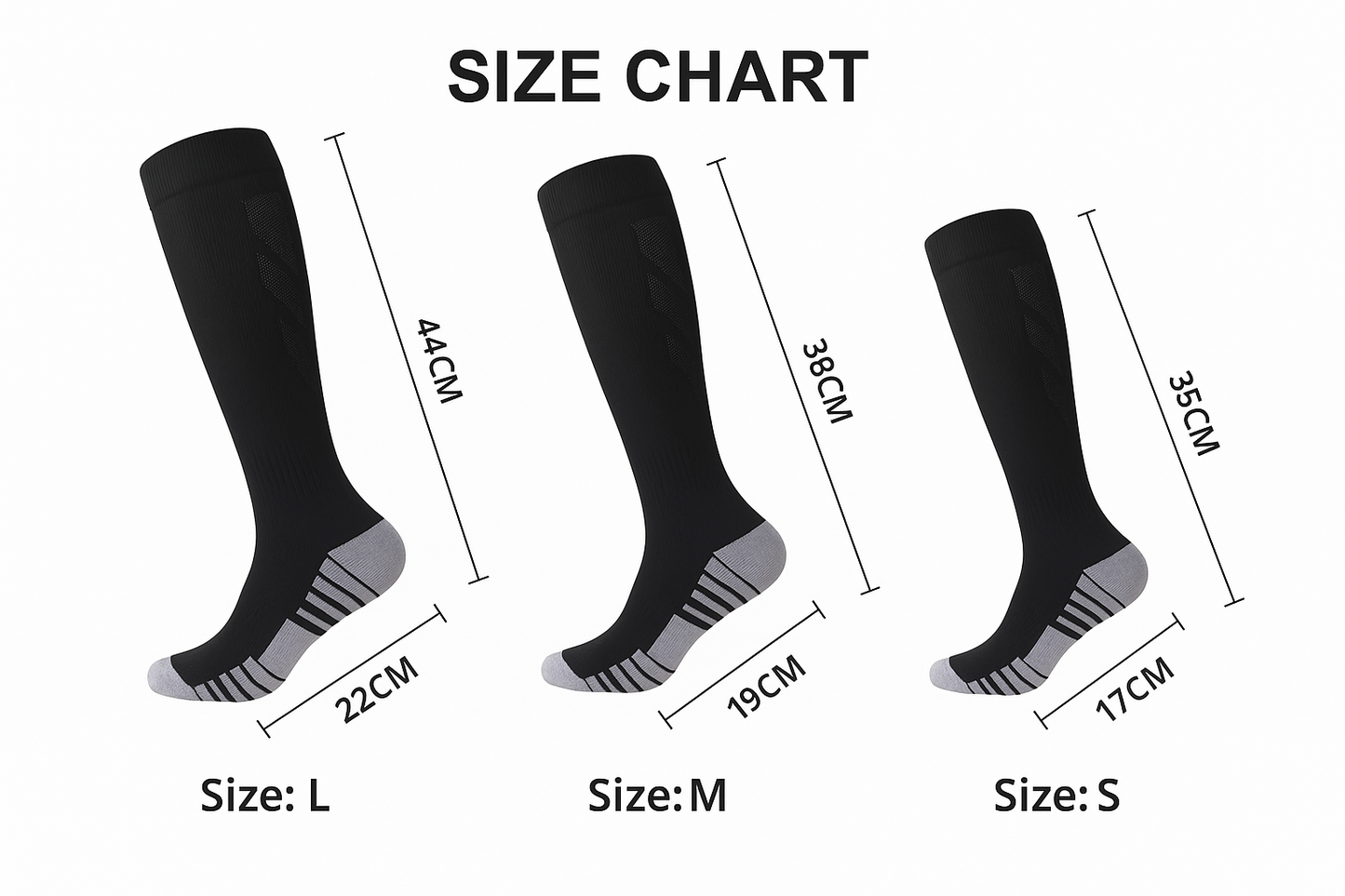Compression Socks Sizes