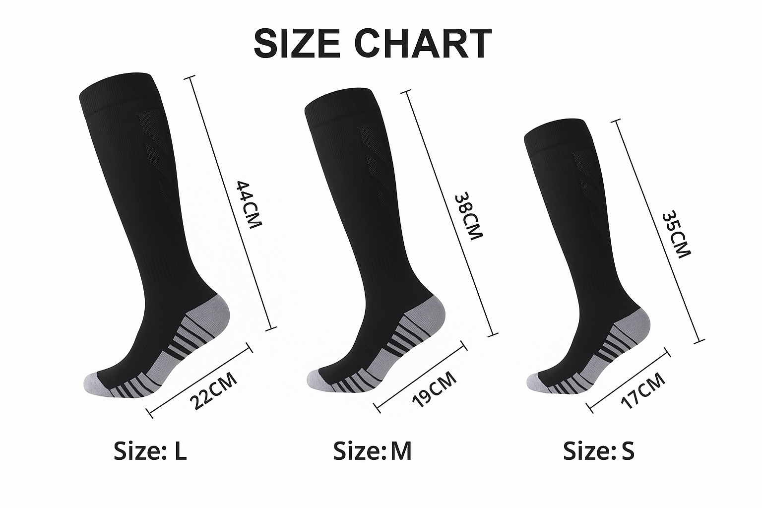 Compression Socks Sizes